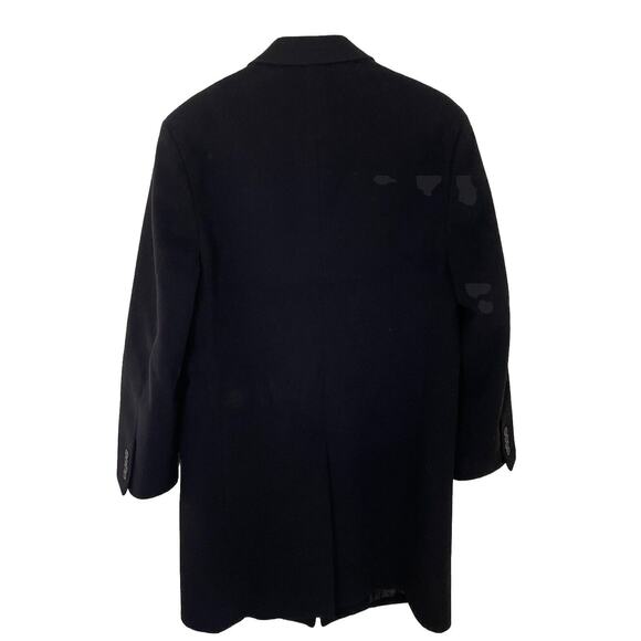 Brooks Brothers Men's Black BrooksStorm 40R Regent Coat 100% Wool Overcoat - Picture 2 of 14